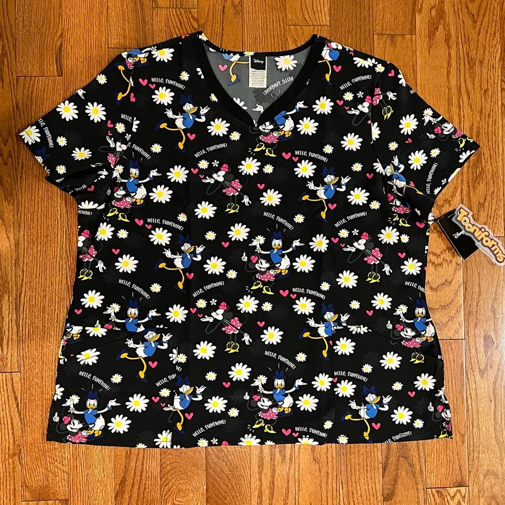 🆕️ Disney Tooniforms Minnie Mouse and Daisy Duck, Scrubs Top, XXXL